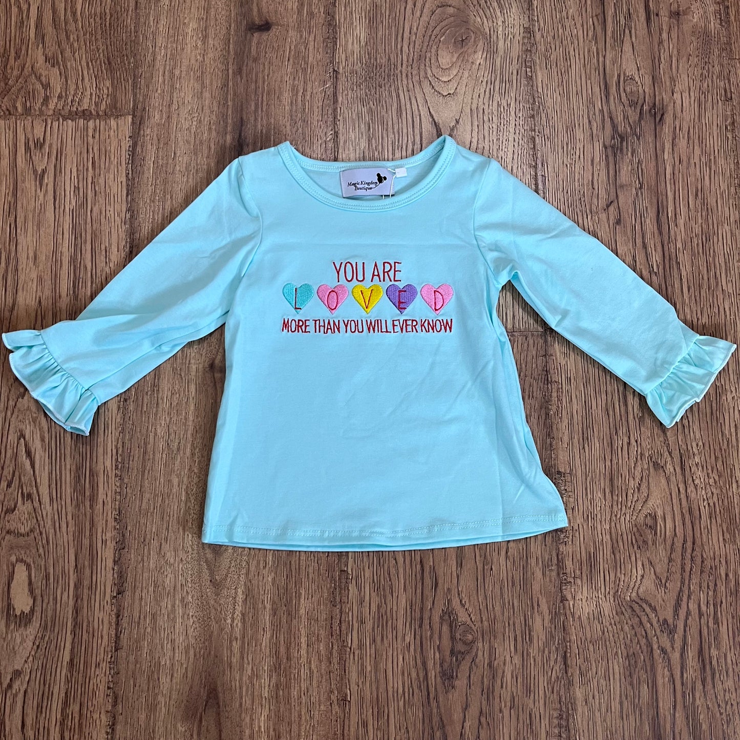You Are Loved Appliqué Girl Shirt