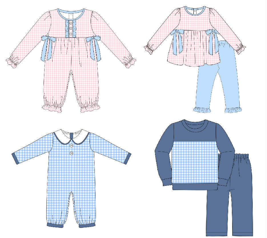 Blue Gingham and Pink Gingham Collection - ETA late January