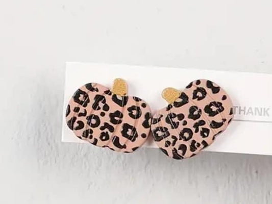 Leopard Pumpkin Earrings