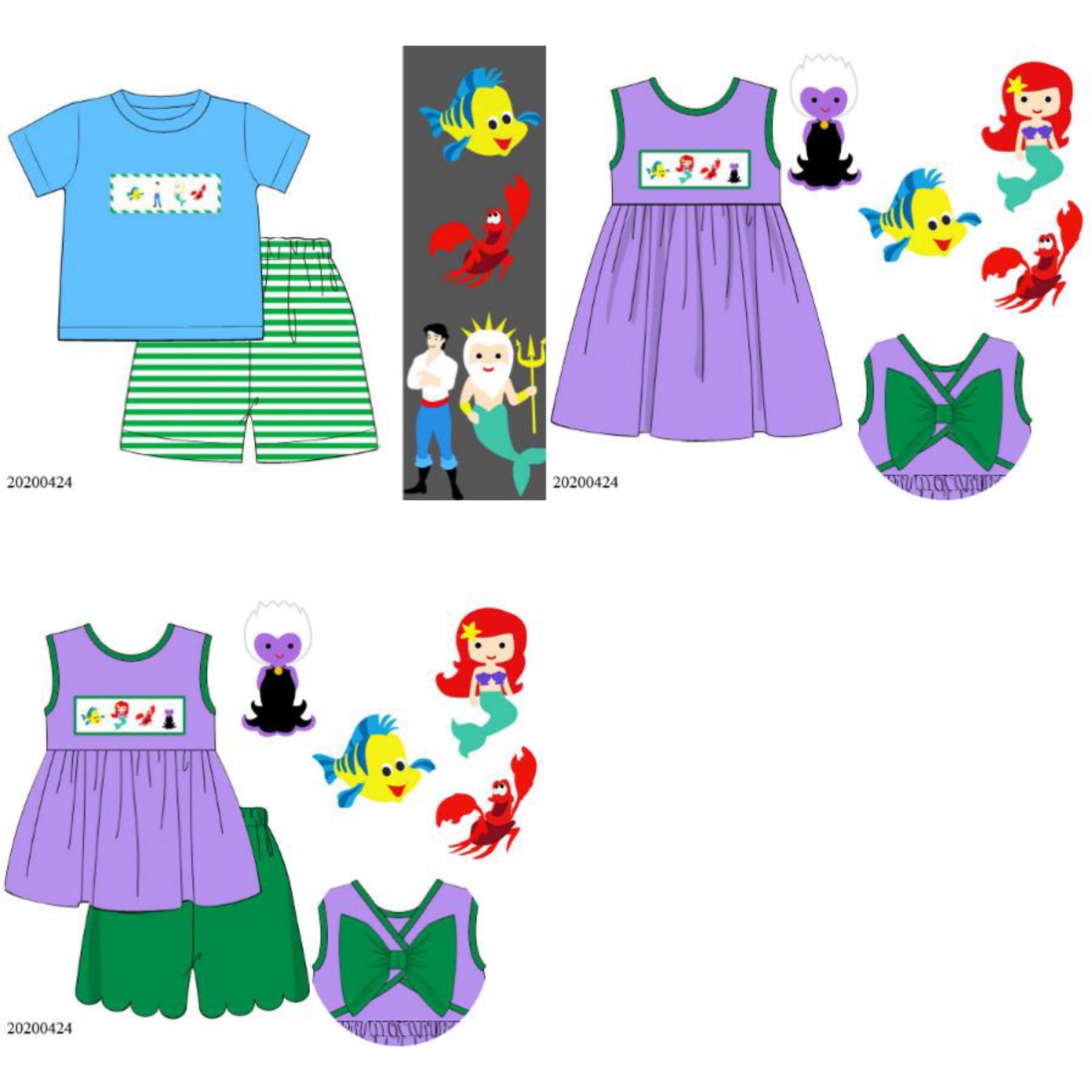 Little Mermaid Smocked Collection PO58 - ETA mid June