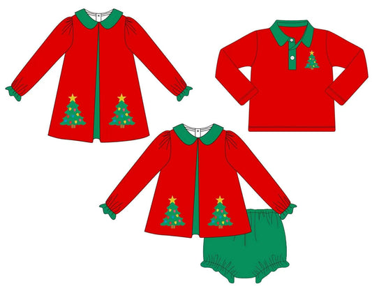 Christmas Tree Embroidered and Pleats Collection - ETA early September