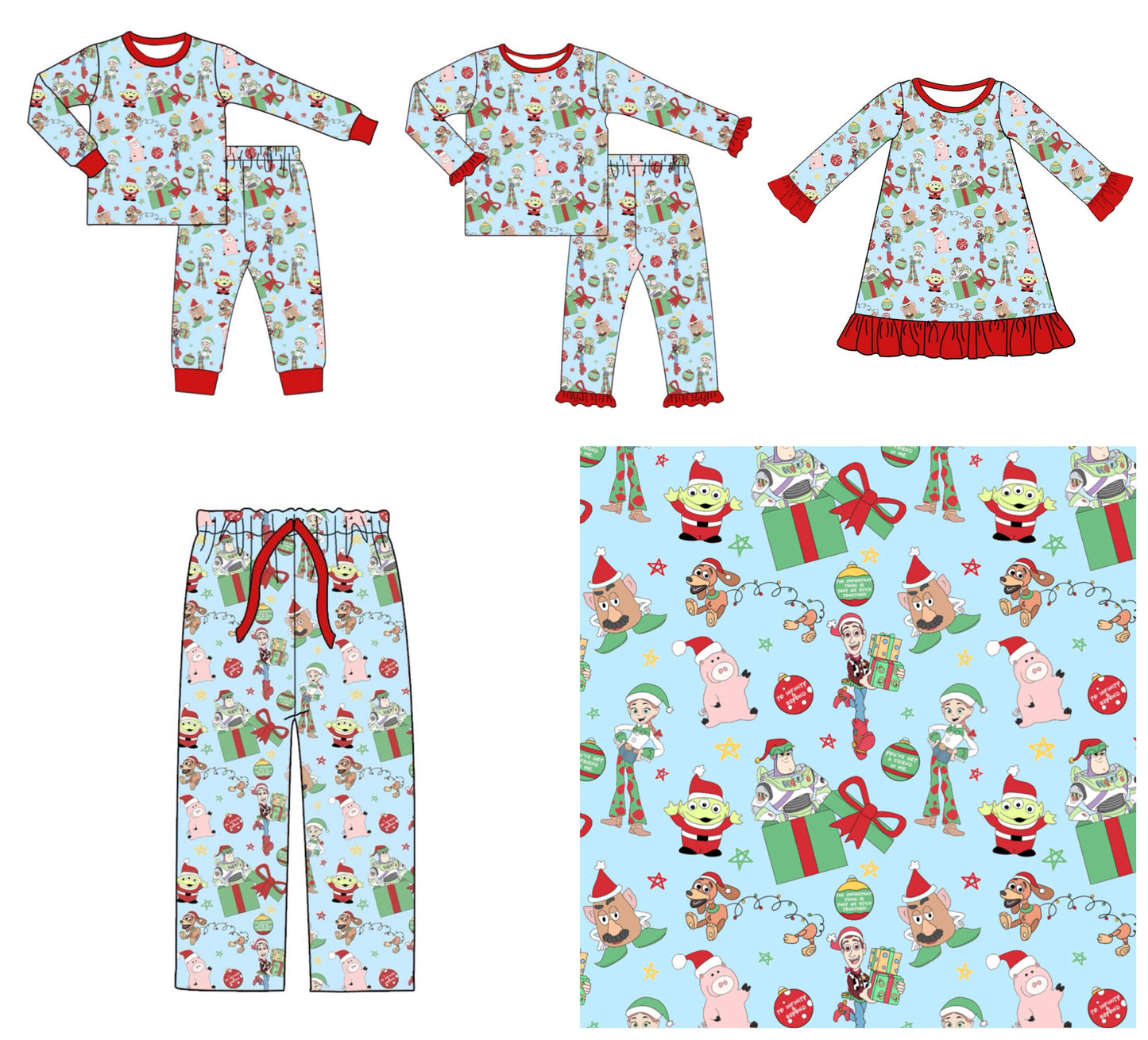 Blue Toy Story Christmas Pajamas - ETA early November