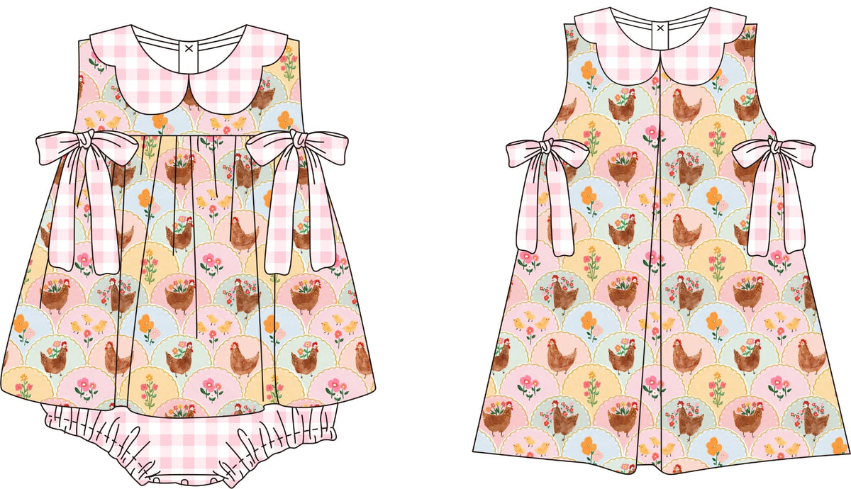 Chickens and Pink Gingham Collection - ETA early March