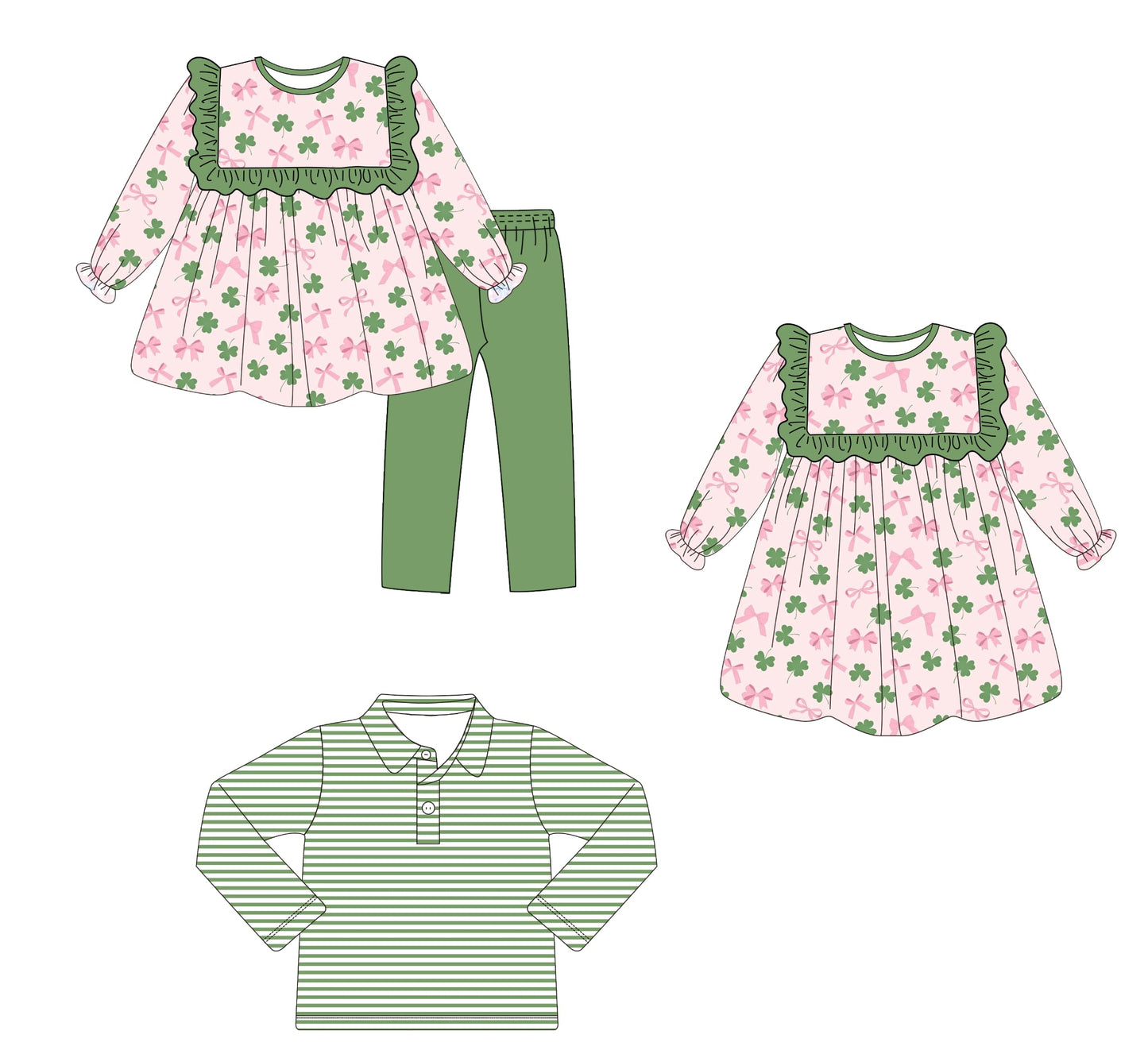 Green Stripes and Shamrocks Collection - ETA mid December