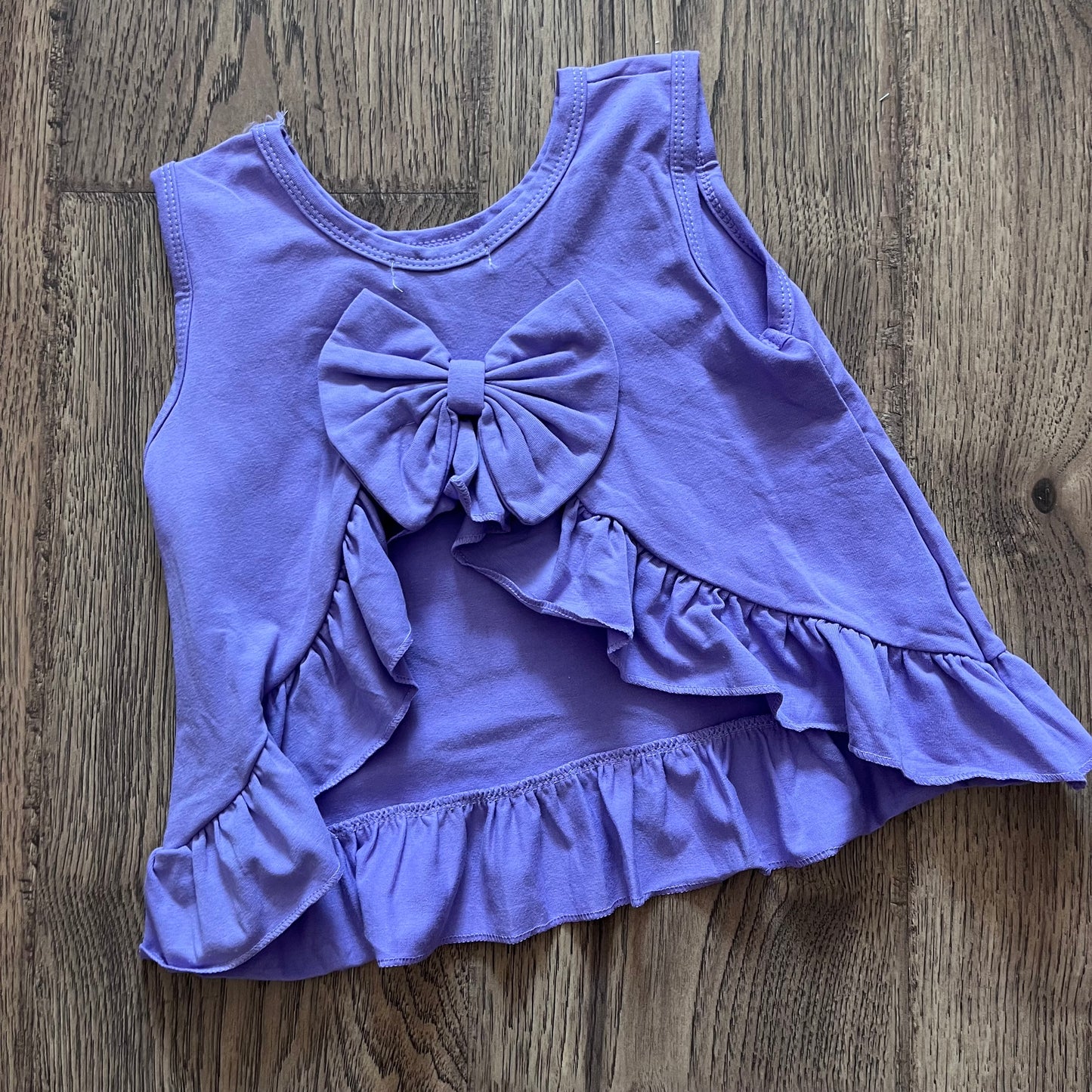 Mama's Girl Purple Bow Back Short Set