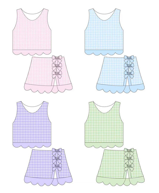 Gingham Bow Skorts Collection - ETA mid June
