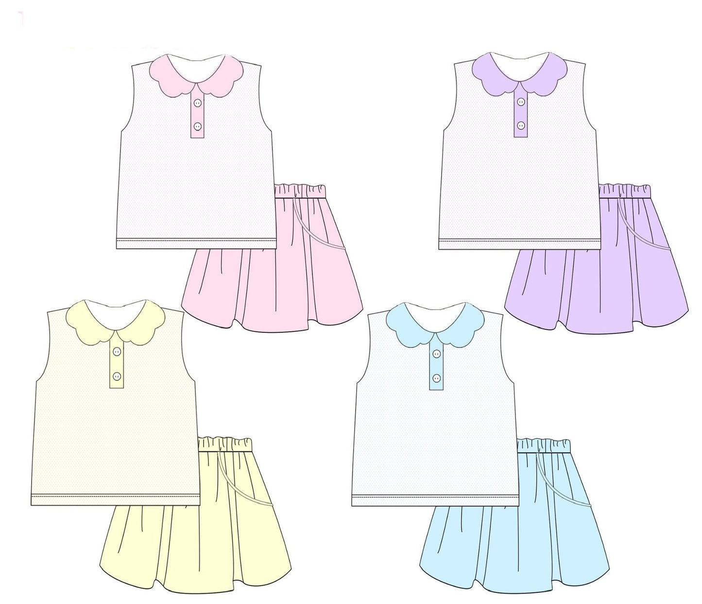 Bitty Dot Skort Sets - ETA mid June