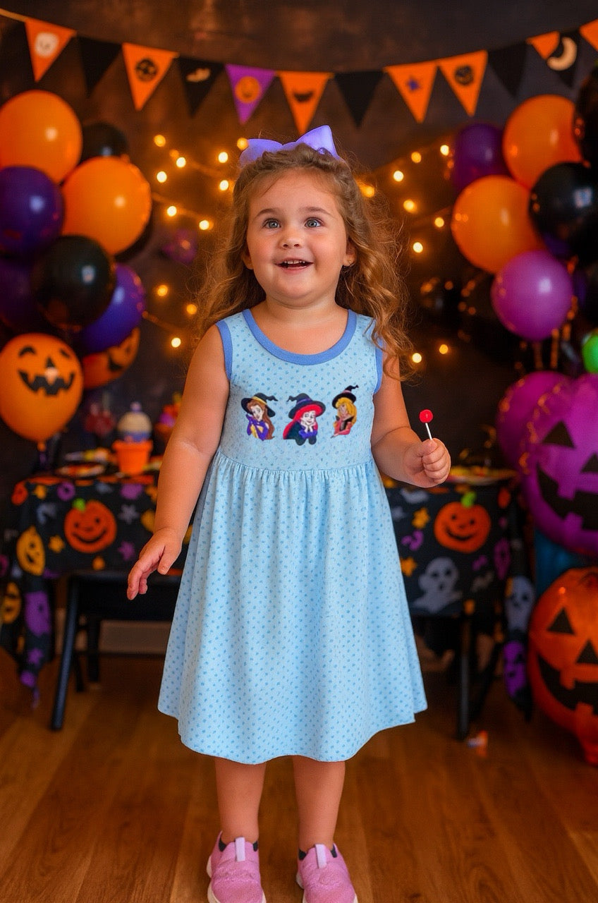 Princess Halloween Appliqué Bow Back Dress