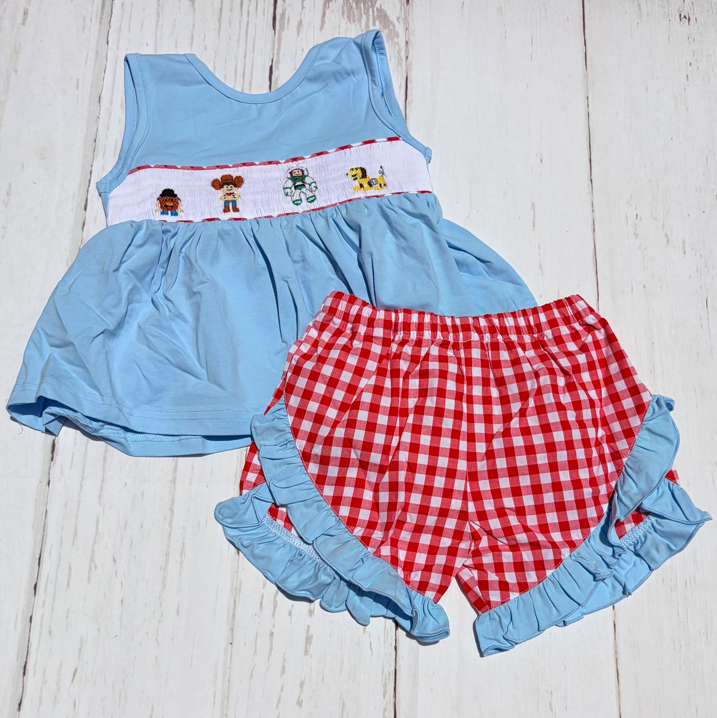 Toy Story Smocked Girl Short Set PO58