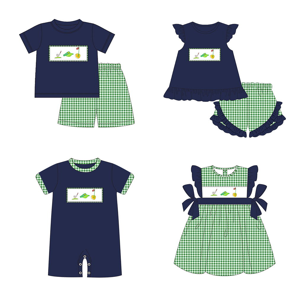 Navy and Green Golf Appliqué Collection - ETA early January