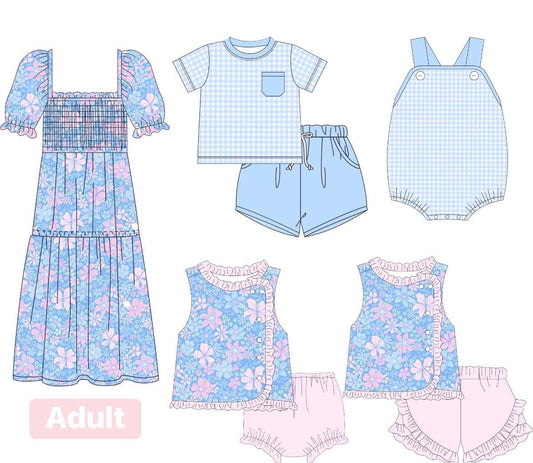Blue Gingham and Floral Collection - ETA mid May