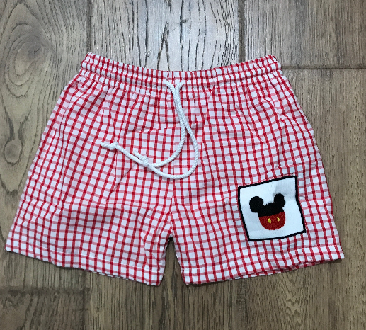 Mouse Smocked Swim Trunks PO57