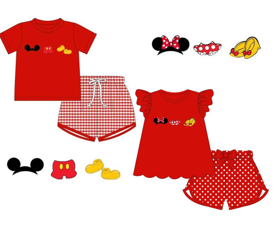 Mouse Trio Embroidered Sets - ETA mid June