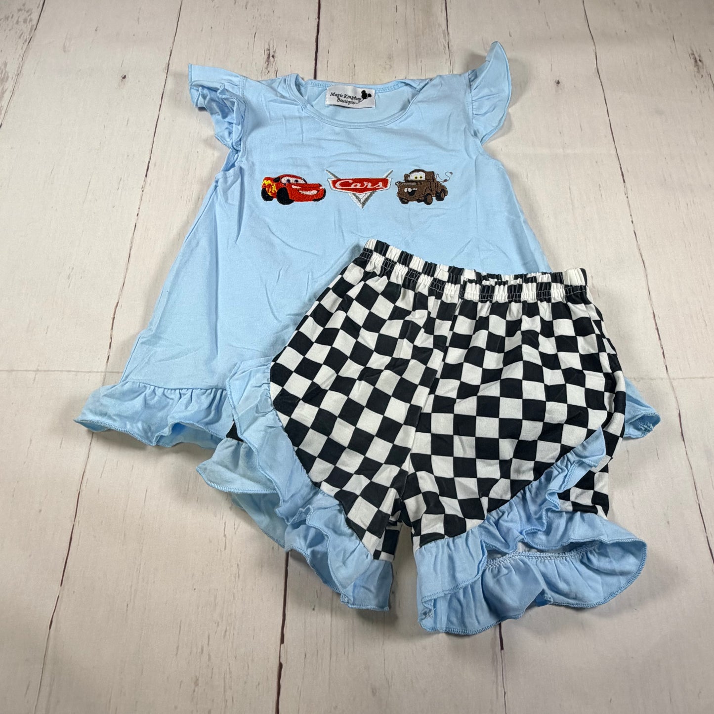 Lightning McQueen Embroidered Girl Set