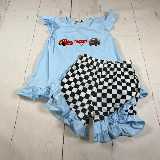Lightning McQueen Embroidered Girl Set