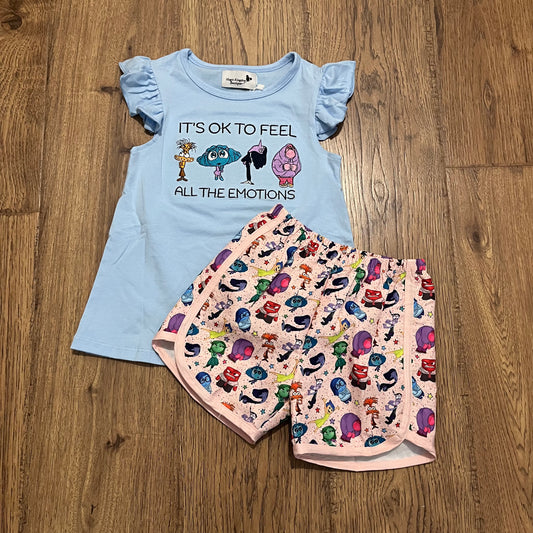 Emotions Appliqué Girl Set