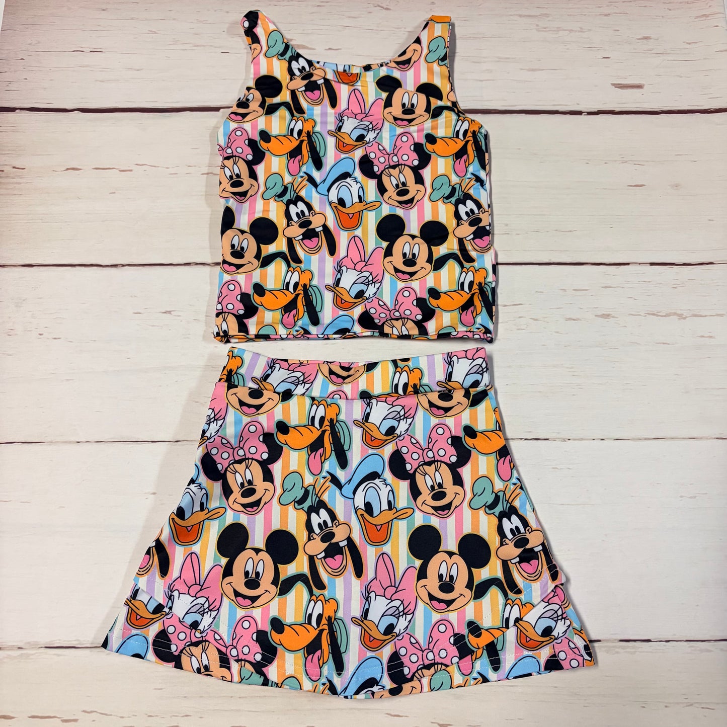 Character Stripes Athletic Skort Sets
