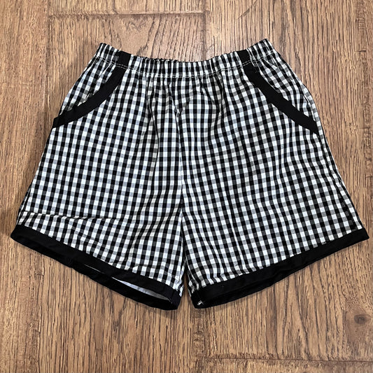 Black Gingham Boy Shorts