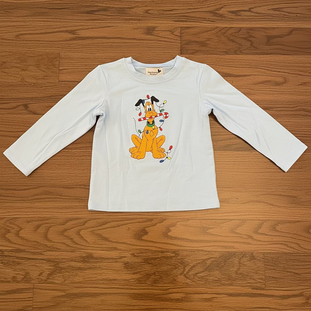 Christmas Pluto Appliqué Shirt