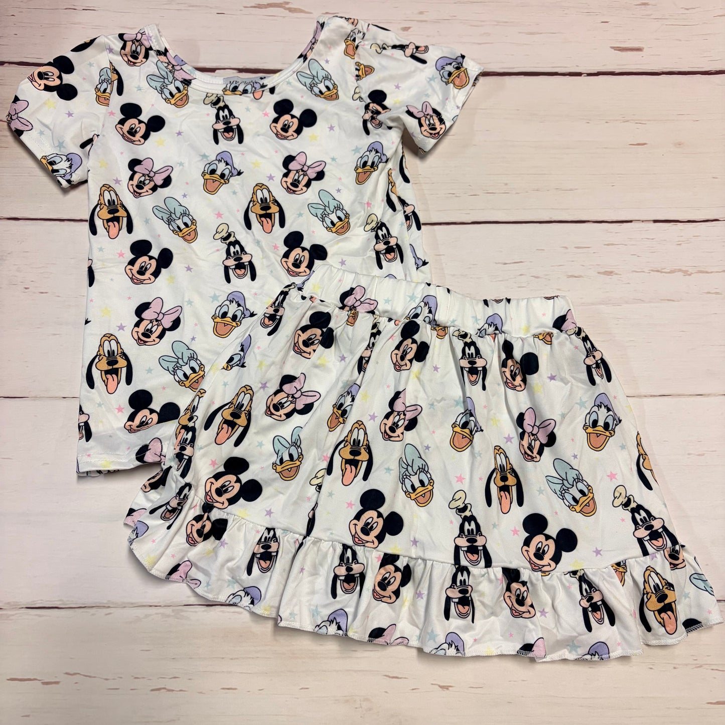 Pastel Characters Skort Set