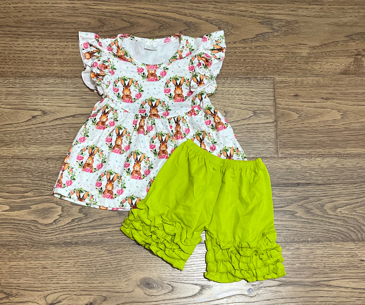 Easter Ruffle Shorts Set