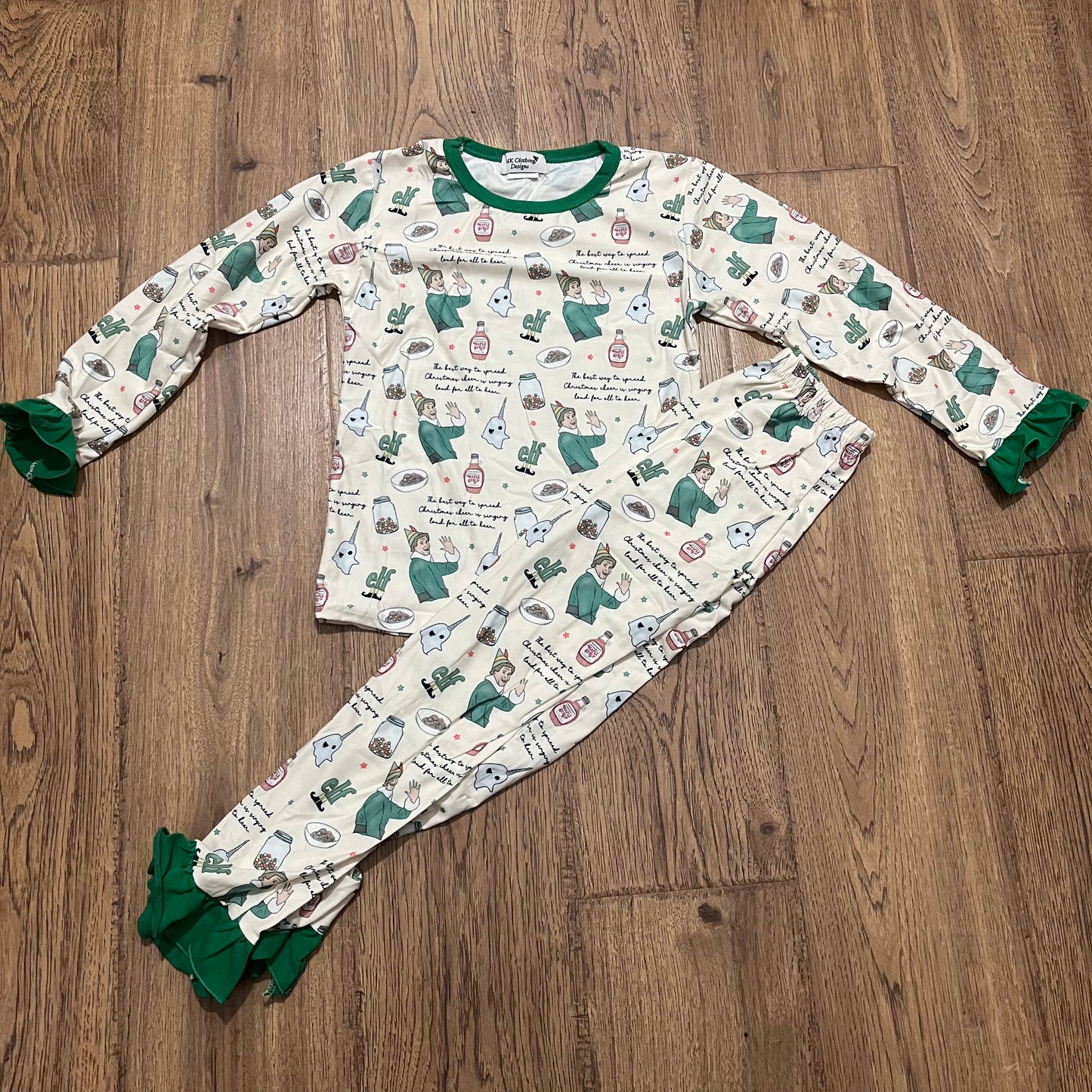 Buddy the Elf Ruffle Pajamas