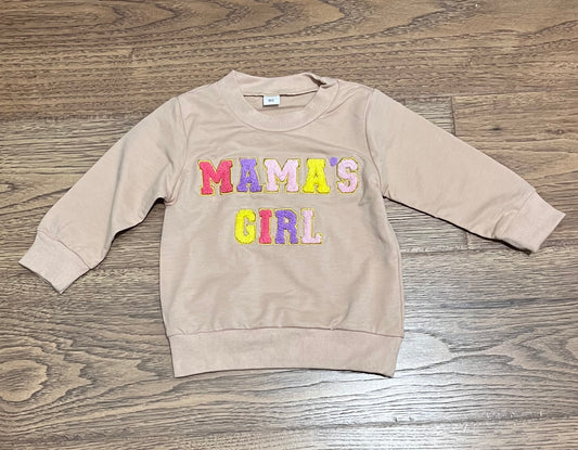 MAMA'S GIRL Chenille Patch Sweater
