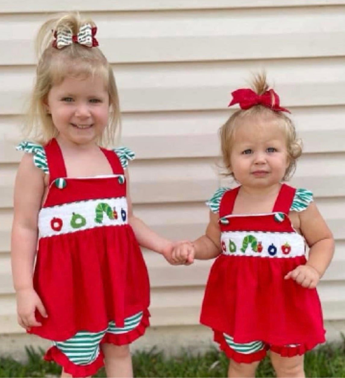 Very Hungry Caterpillar Smocked Girl Short Set PO58