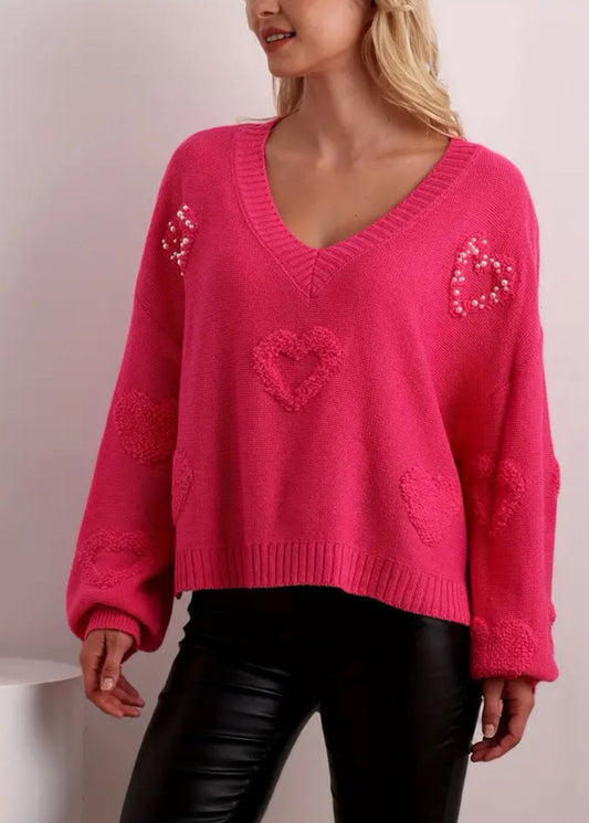 Pearl Hearts Sweater