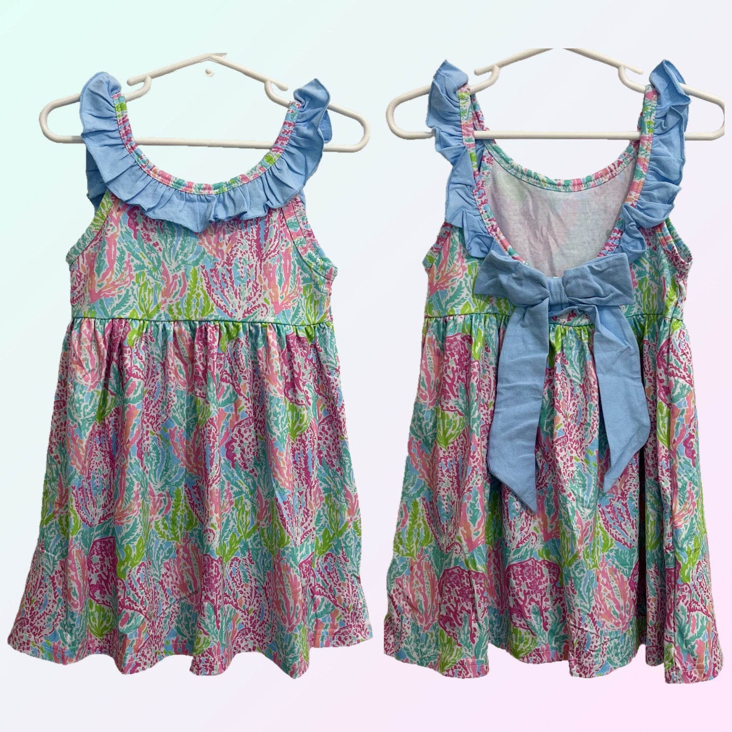 Tropical Lilly Bow Back Dress