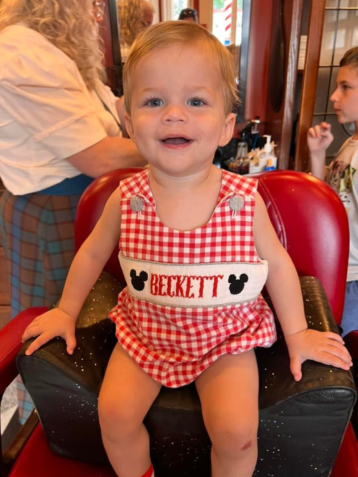 Gingham Mouse Personalized Smocked Collection PO58 - ETA mid June