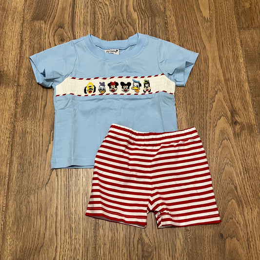 Mouse and Friends Smocked Boy Set PO43