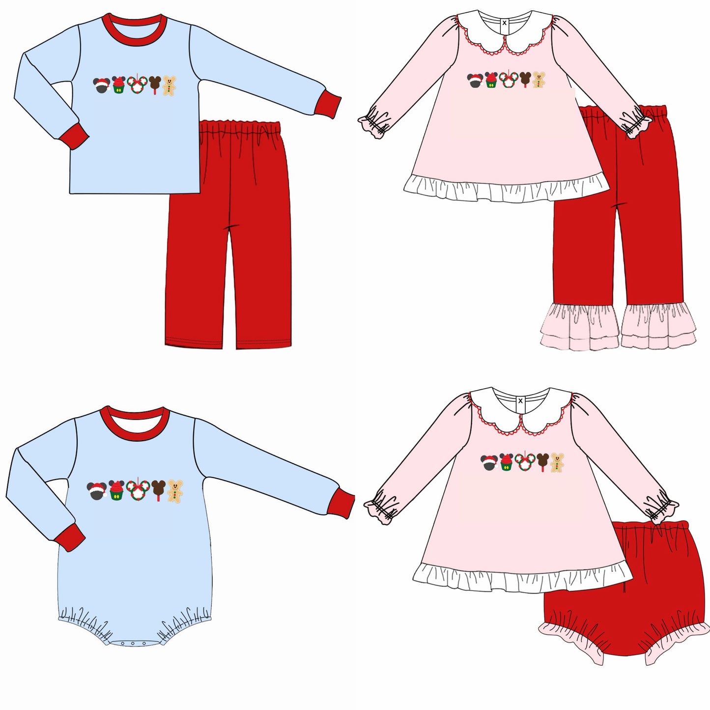 Christmas Mouse Treats Embroidered Collection - ETA mid September