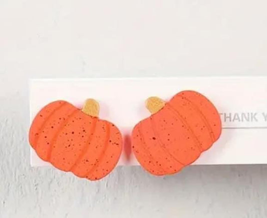 Orange Pumpkin Earrings