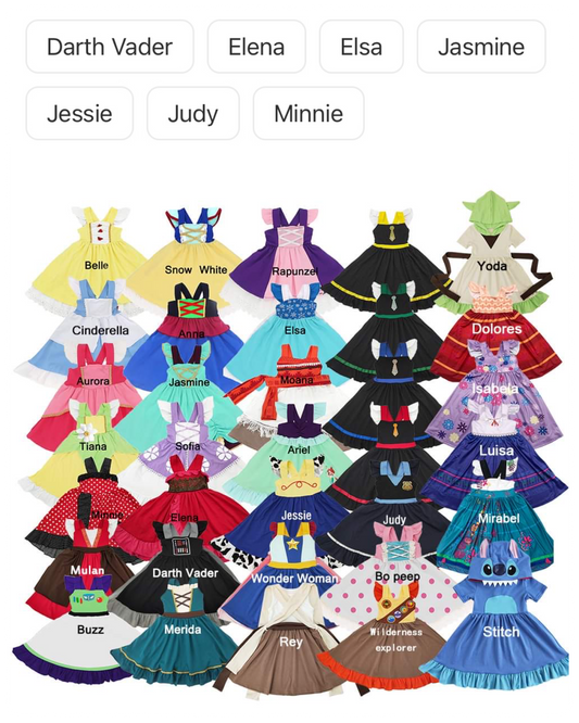 Character Dresses Collection 2 - ETA early August