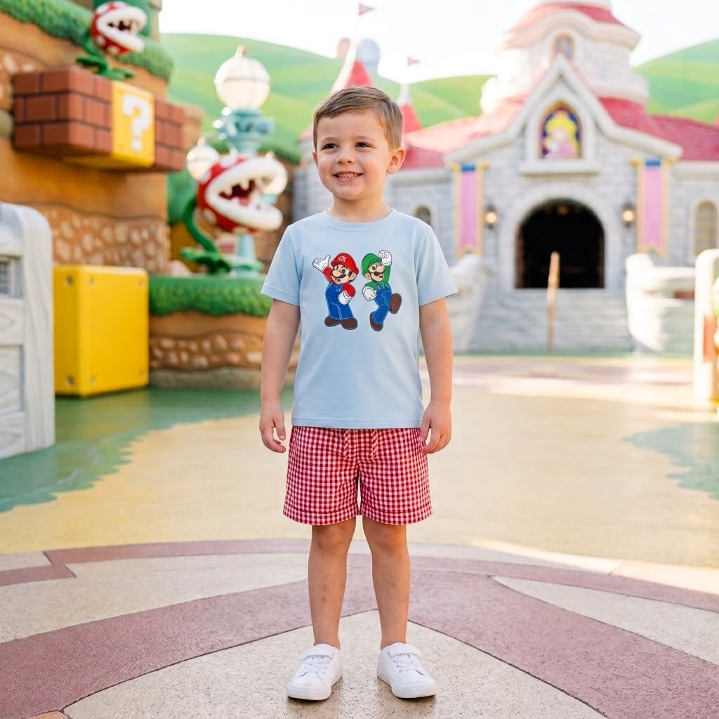 Super Mario Appliqué Short Set - WS_09062026