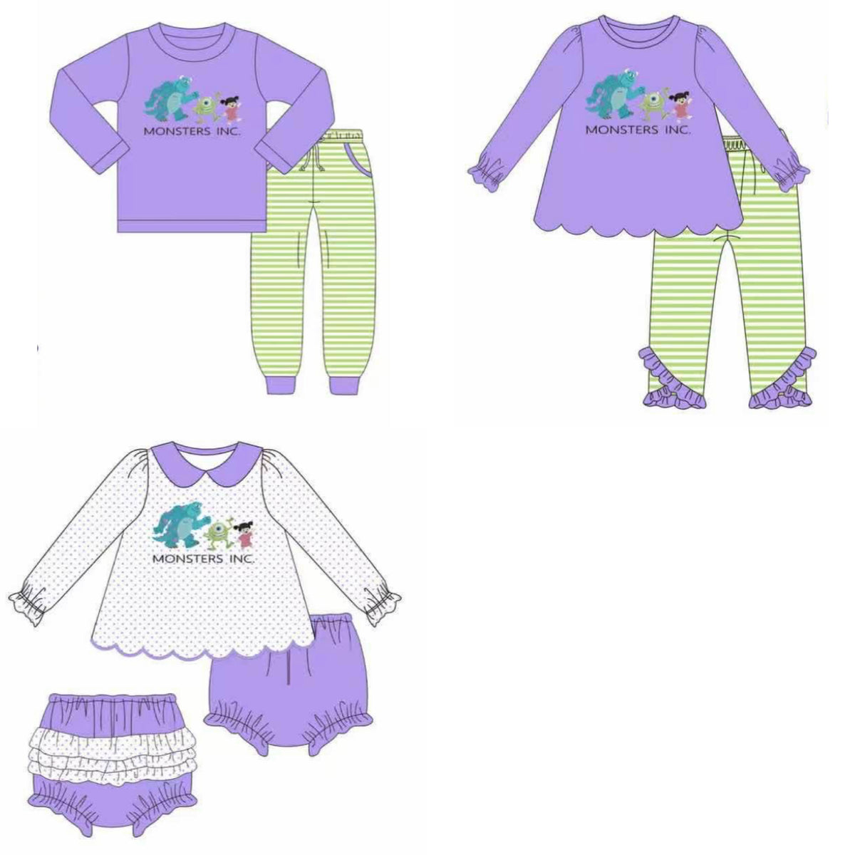 Monster Inc Embroidered Collection - ETA mid January