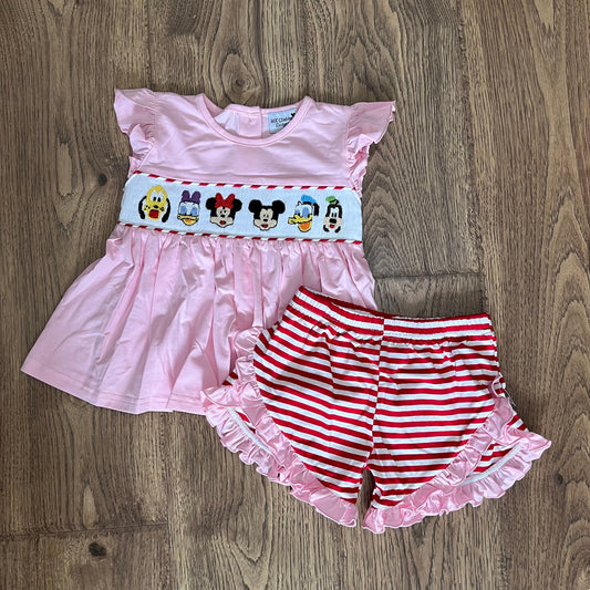 Sensational Six Smocked Collection Girl Short Set PO56