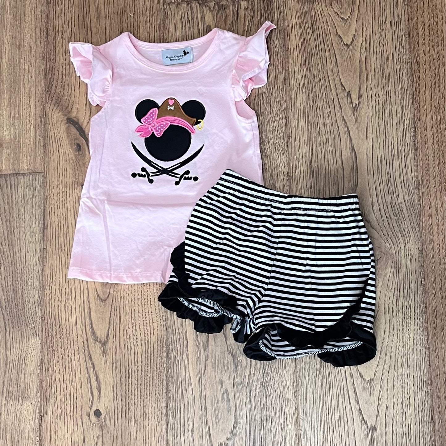 Pirate Mouse Appliqué Girl Set