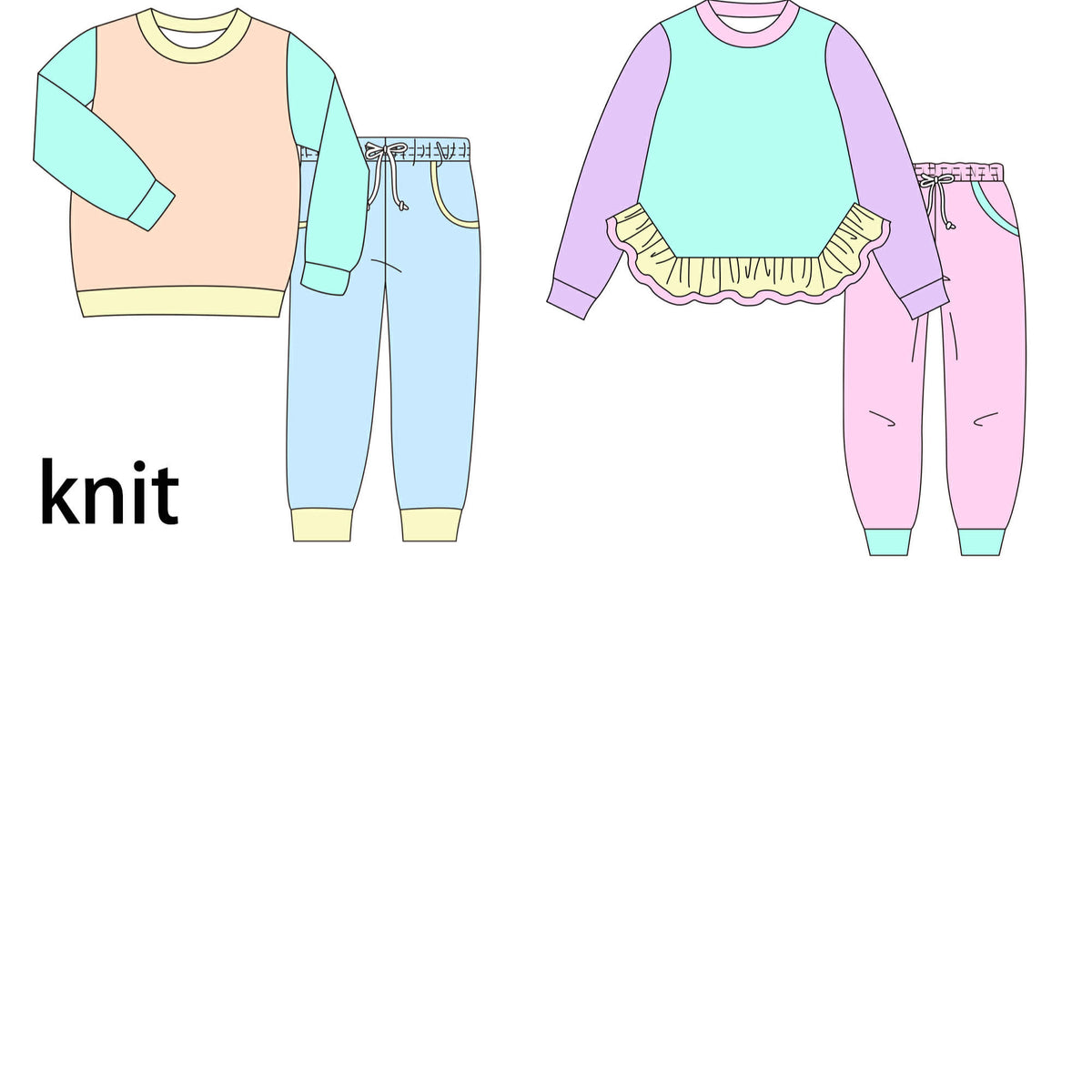 Pastel Color Block Sets - ETA late January