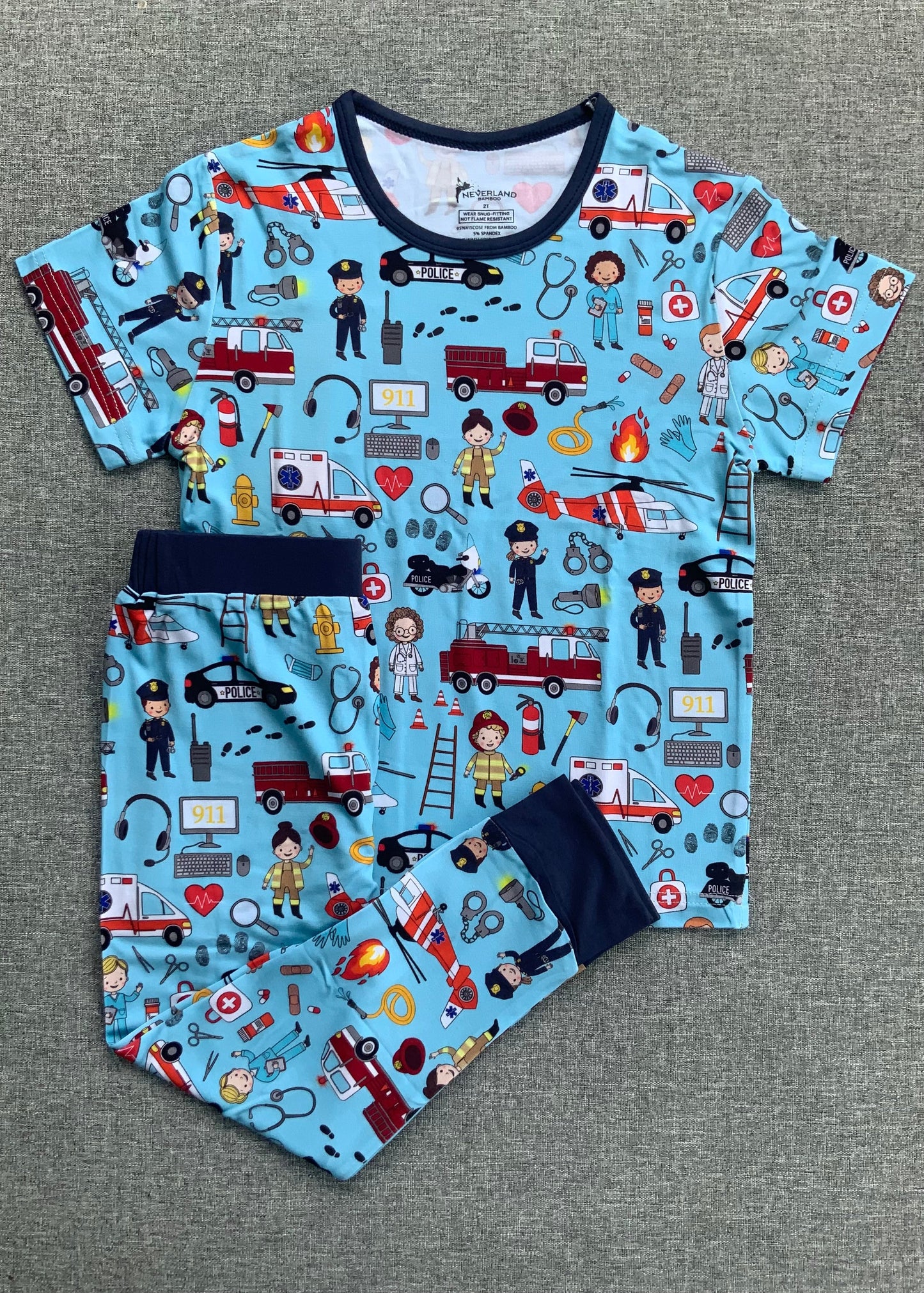 First Responders Two Piece Bamboo Pajamas RTS