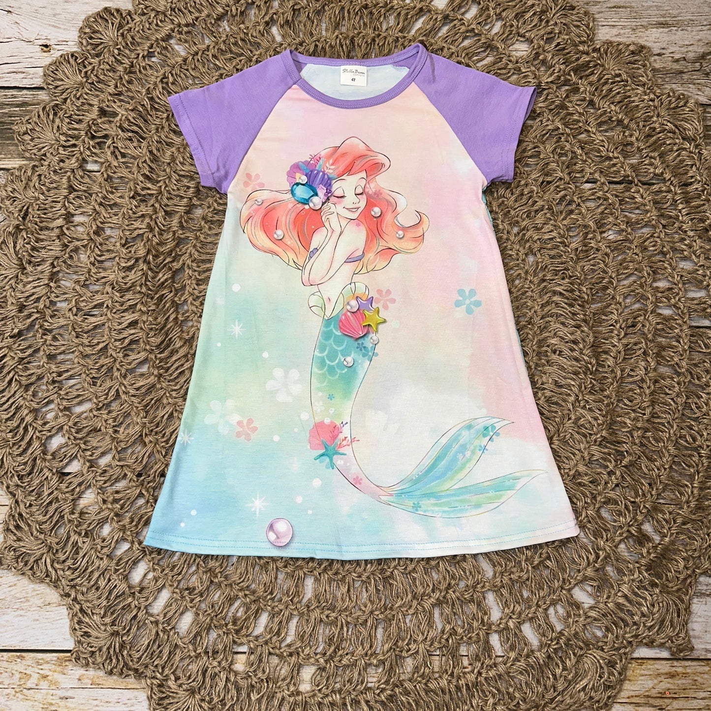 Mermaid Princess Printed Lounge Dress