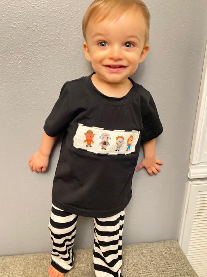 Horror Dudes Smocked Boy Set PO54