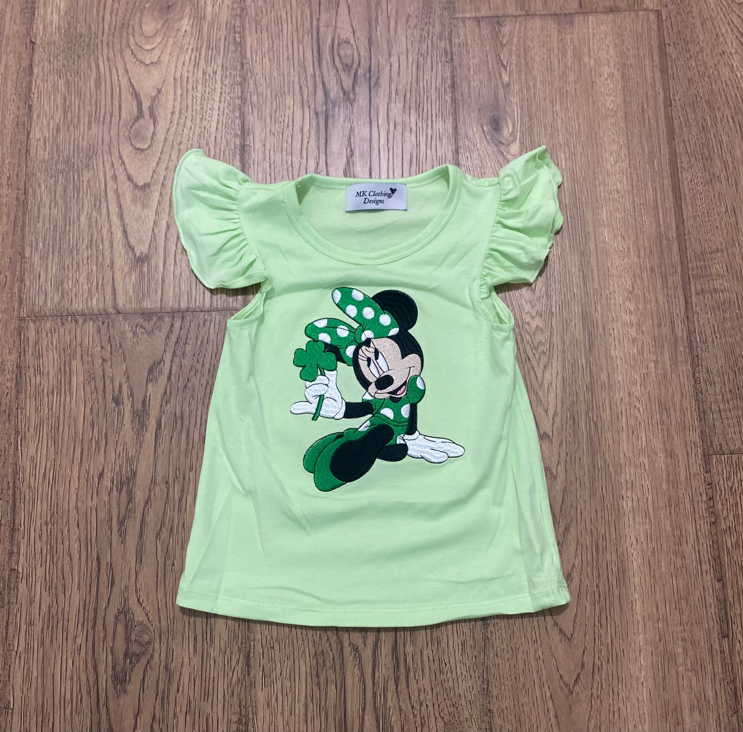 Lucky Mouse Appliqué Girl Shirt