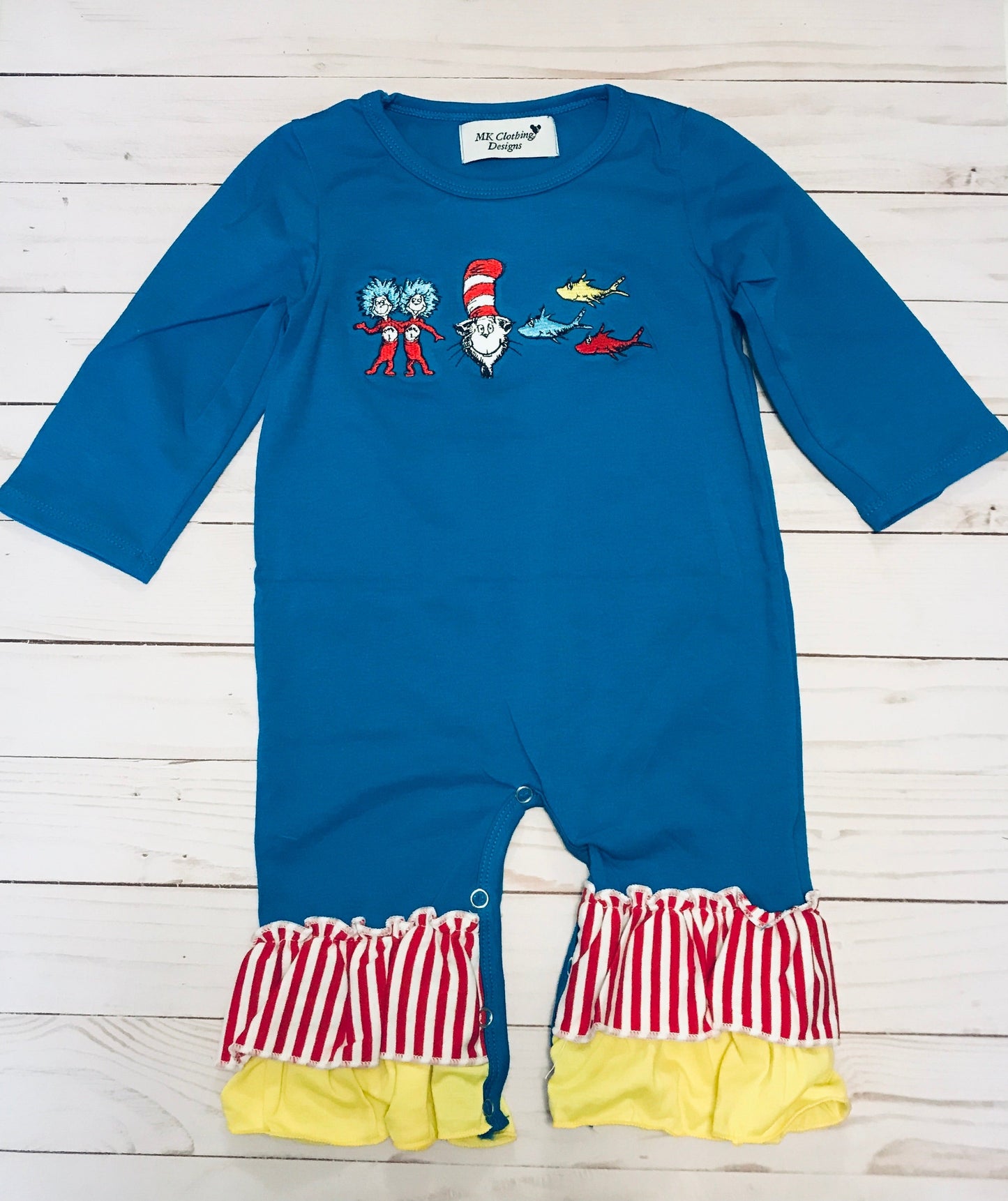 Seuss Trio Appliqué Romper